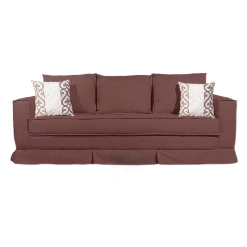 Sofa 3 cuerpos Siena cafe con resortes pocket spring usa