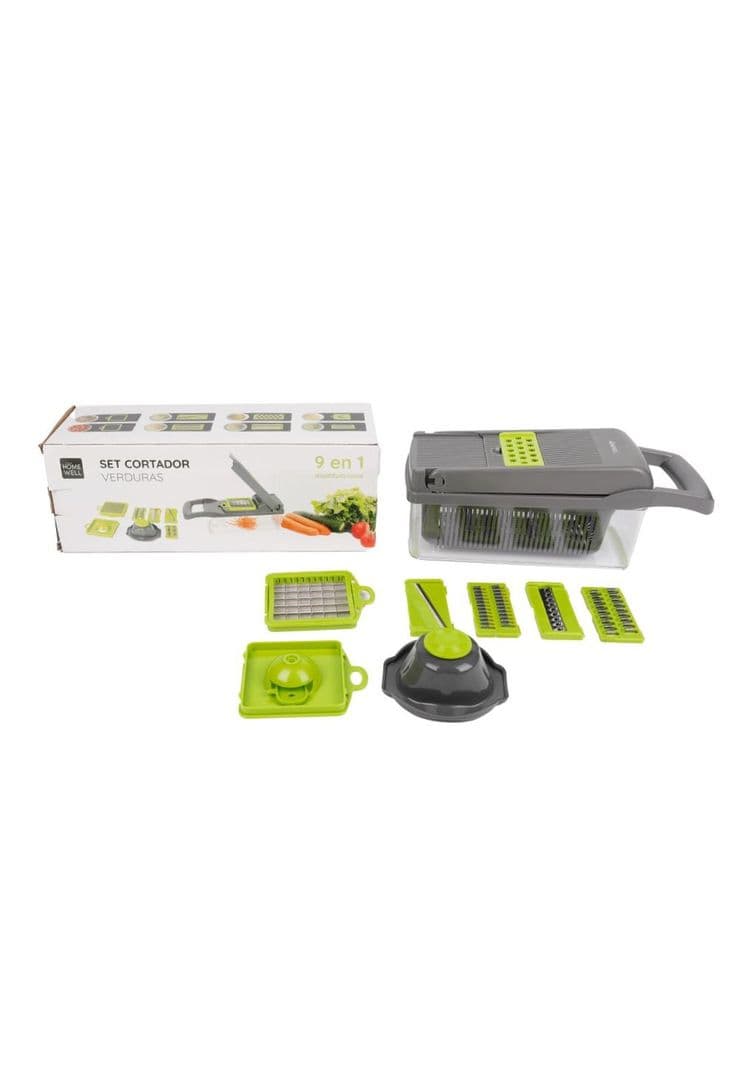 Picador Rallador Cortador Multiuso Frutas Verduras Gris
