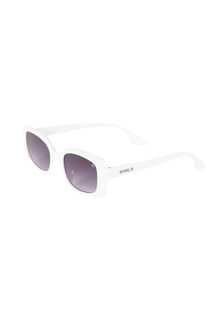 Lentes De Sol Rectangular Blanco Negro Uv400