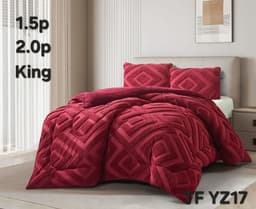 Cobertor de Invierno con Chiporro Jacquard Cutting 1,5 Plaza Burdeo
