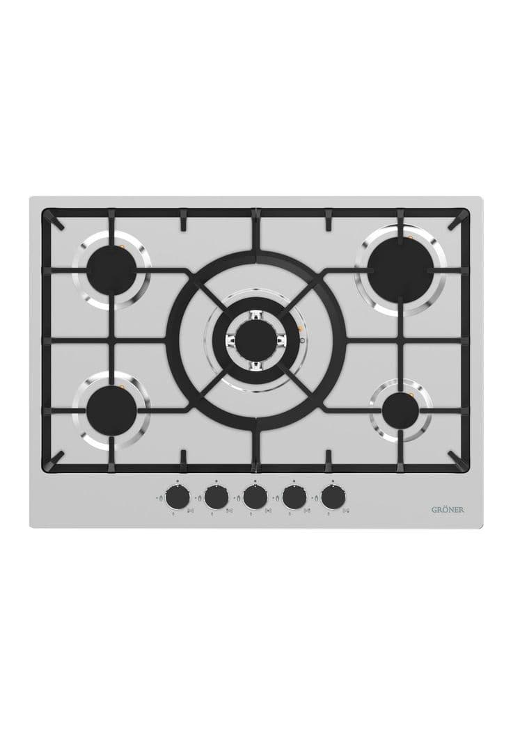 Encimera a Gas Inox 5Q Gris Oscuro