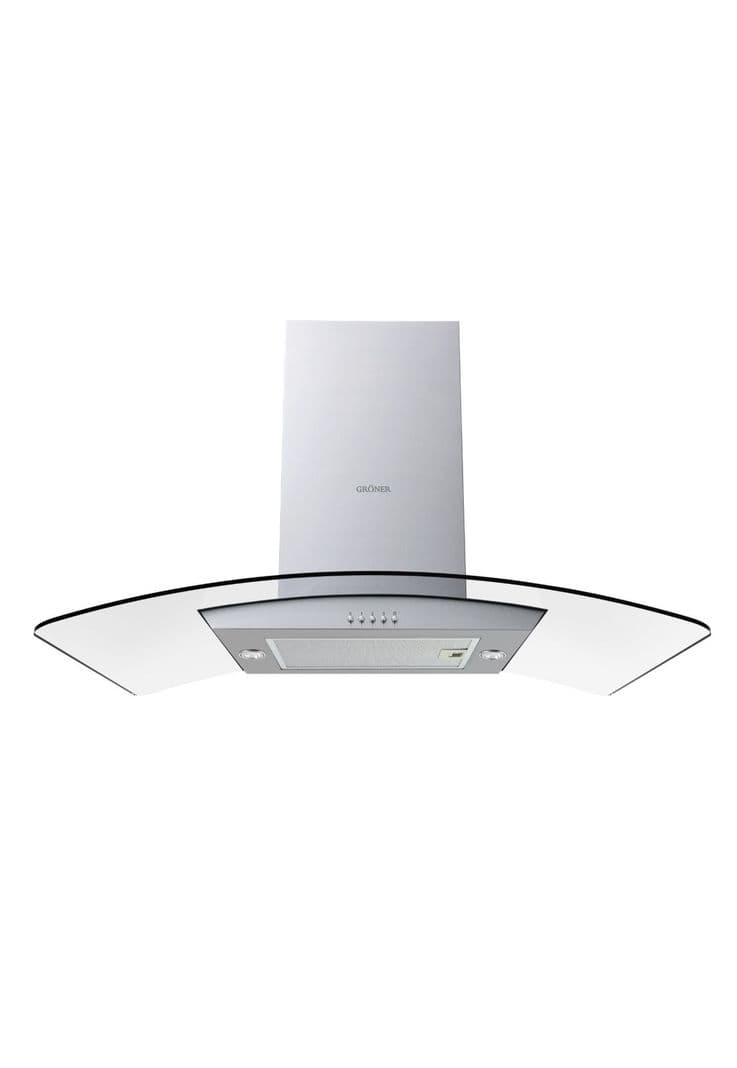 Campana Isla Groner Inox 90 cm Gris Oscuro