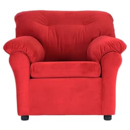 Sofa Mateo 1 Cuerpo - Tela Felpa Rojo