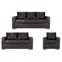 Sofa Israel 321 - Cuero Sintetico Pu Cafe