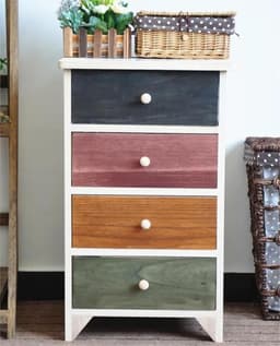 VELADOR COLORES RAINBOW 4 CAJONES EN MADERA
