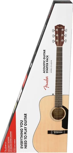 Fender Pack Guitarra Acustica CD-60S Dreadnought V2 Beige Natural