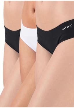 PACK 3X Pantaleta Algodon P314.0640-NEG Kayser Negro XXL