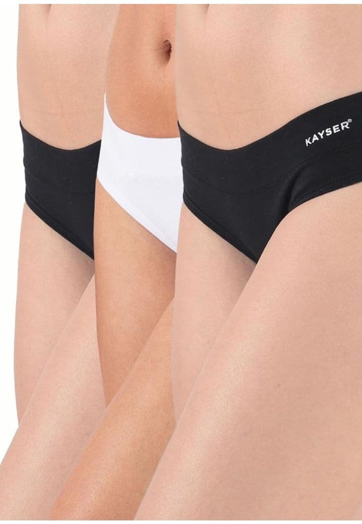 PACK 3X Pantaleta Algodon P314.0640-NEG Kayser Negro XXL