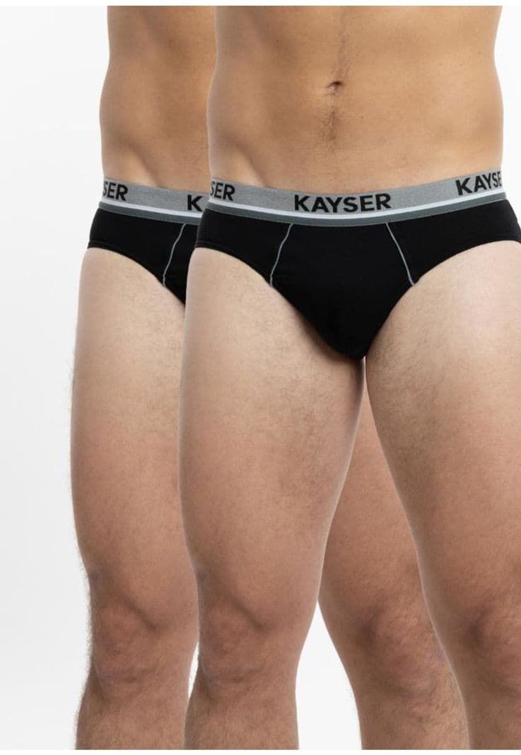 Pack 2xSlip Algodon P291.11-NEG Kayser Negro S