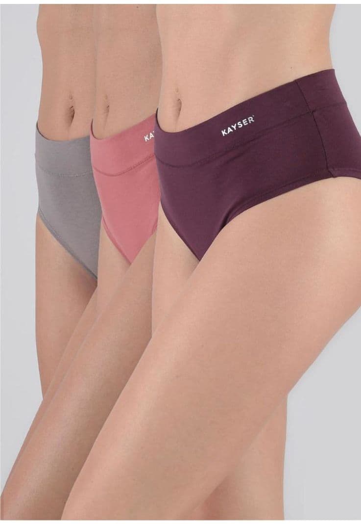 Pack 3X Calzon HI-Leggs Algodon P311.80-BUR2 Kayser Burdeo XL