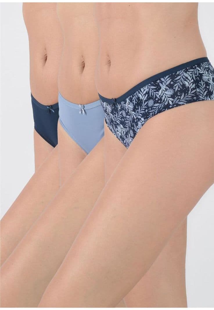 Pack 3x pantaleta microfibra P314.15-AZU7 Kayser Azul XL