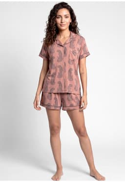 Pijama Corto Abotonado Super Soft Mujer Kayser Cafe XXL