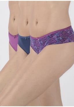 Pack 3x pantaleta microfibra P314.15-MOR Kayser Morado S