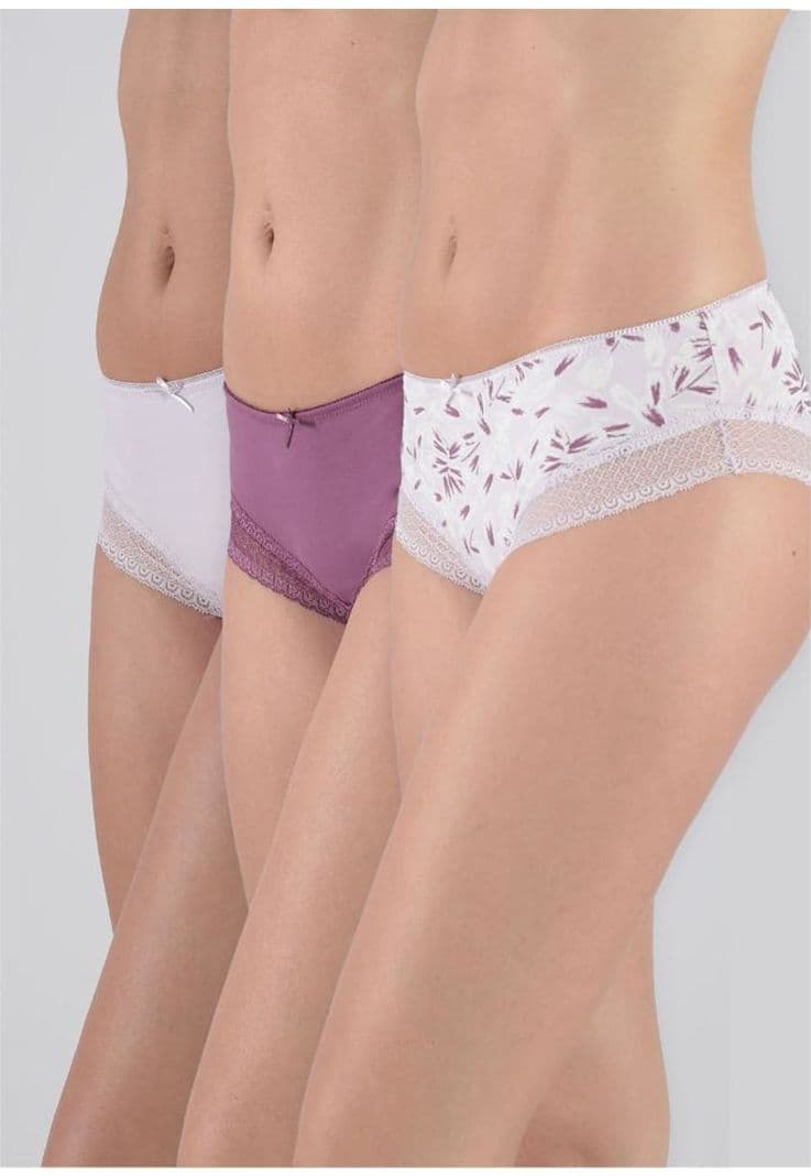 Pack 3X Pantaleta Algodon P314.0024-LIL1 Kayser Lila XL
