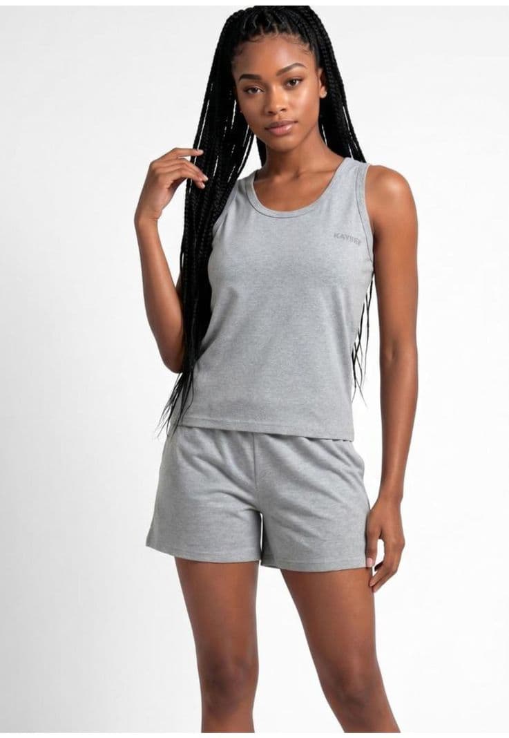 Pijama Corto Algodon Mujer Kayser 70.1143M-GRI Gris M