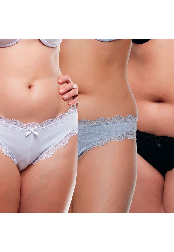 Pack 3x culotte algodon P314.028-BLA Kayser Blanco L
