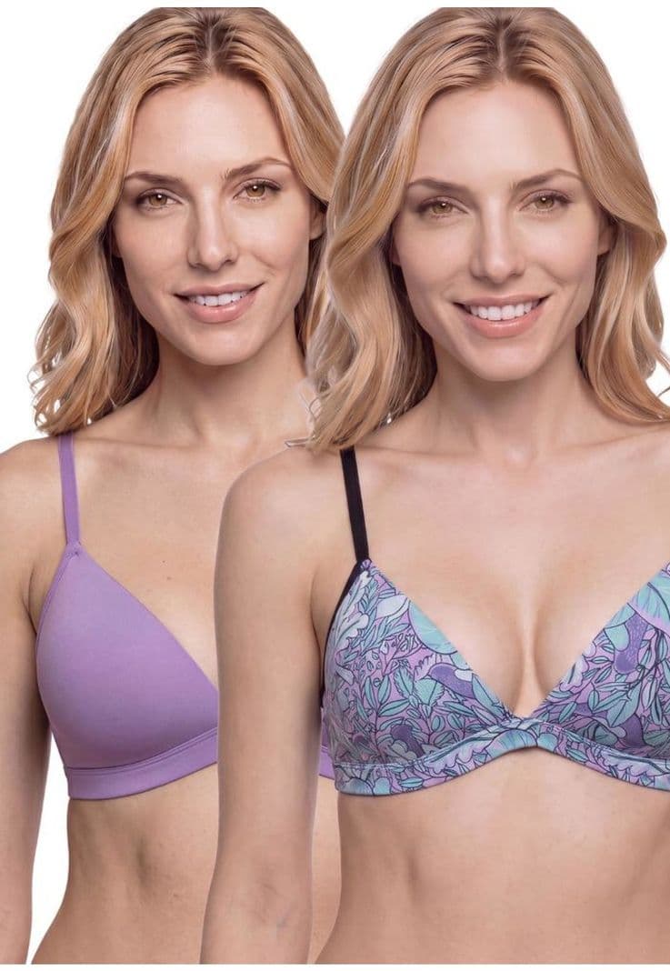 Pack 2 Sostenes Sin Arco Mujer Kayser P250.0023-LIL Lila 30