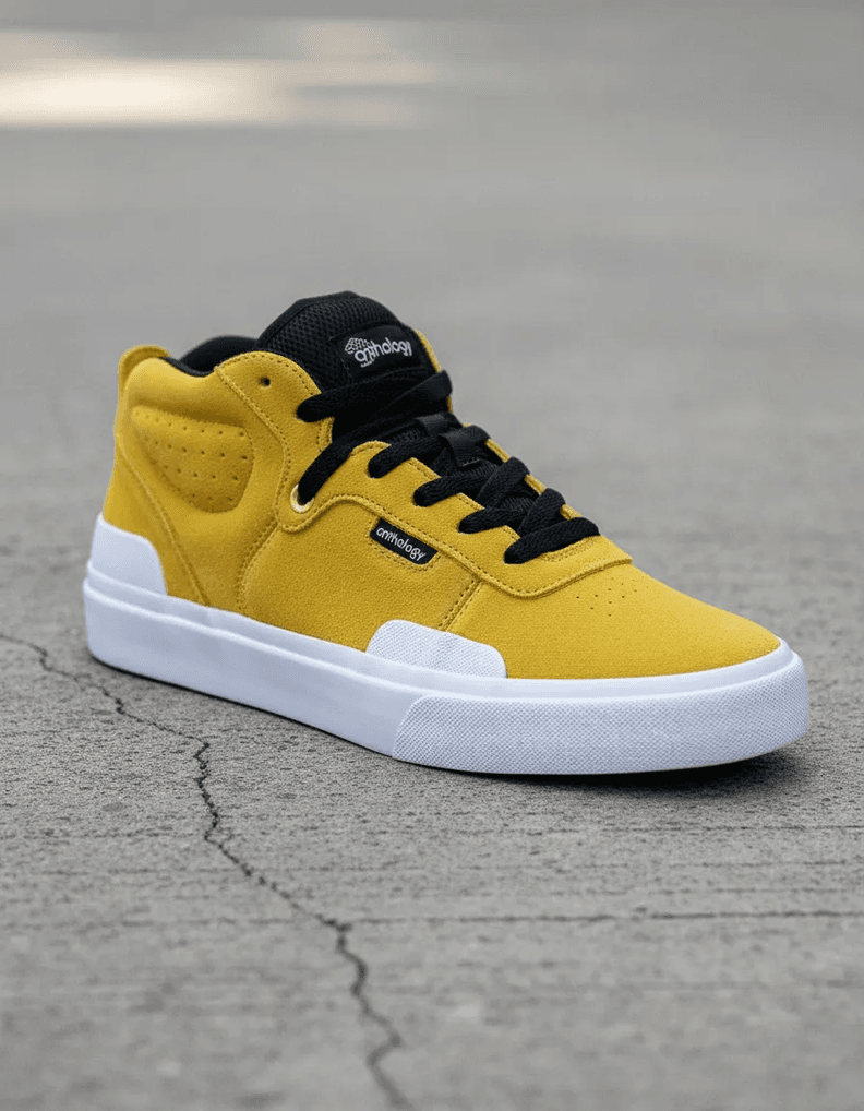 Zapatilla Hombre Skate Mid Cut Vulc 100% Cuero Anthology Amarillo 42