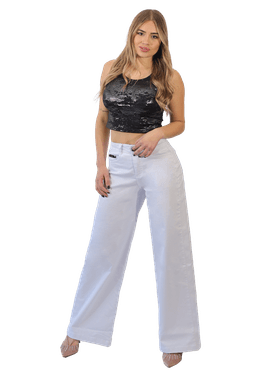 JEANS MUJER WIDE LEG JE3905BL Blanco 42