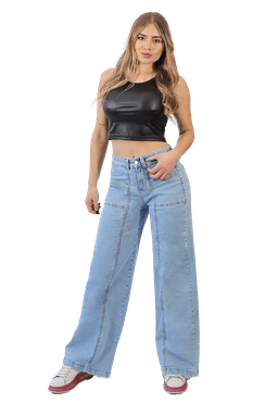 JEANS CARGO MUJER JE4028C Celeste 38