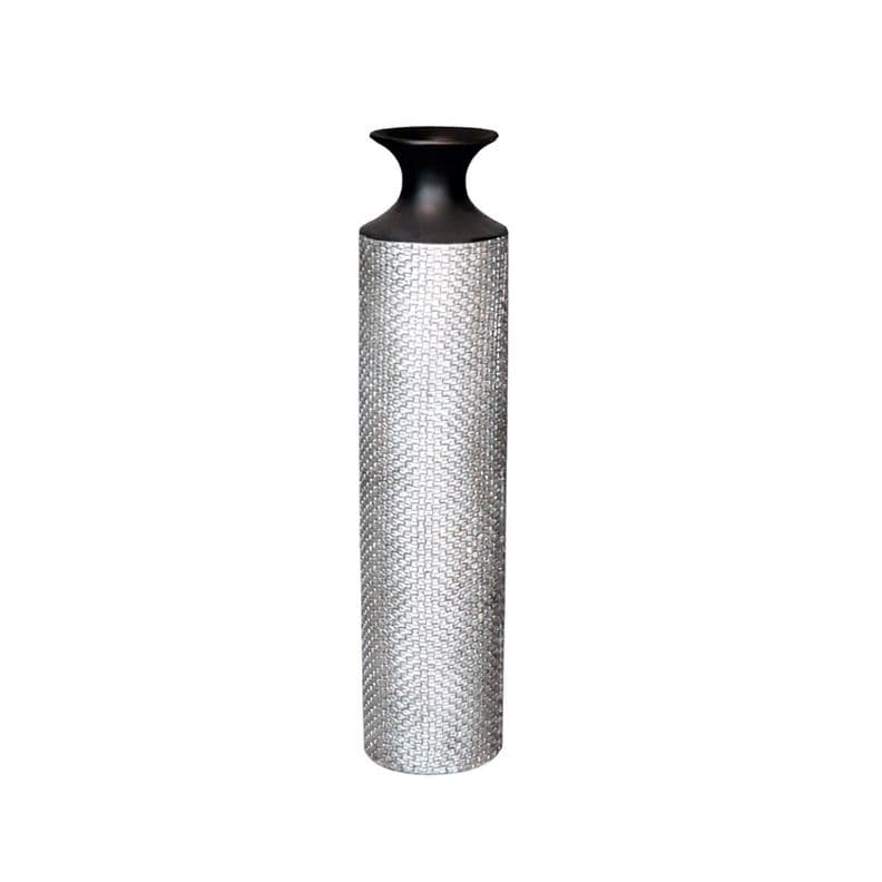 ADORNO SRIO PLATA/NEGRO POLIRESINA 12 x 12 x 50 CM