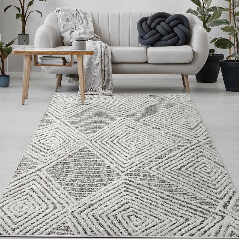 Alfombra Gris 160x230 cm Moderno