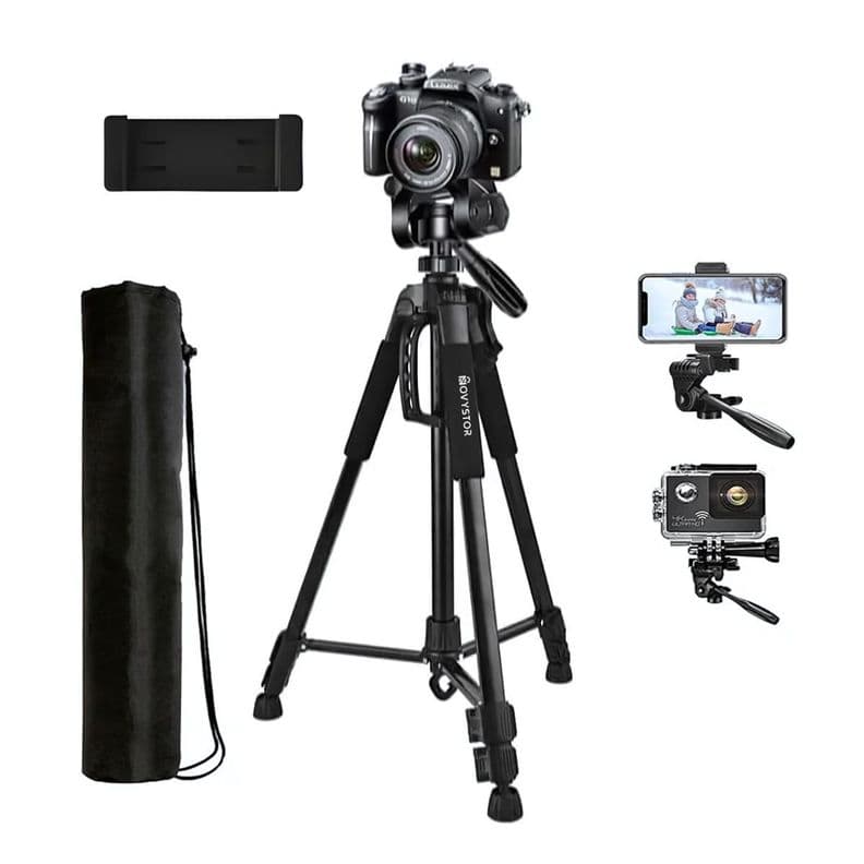 Tripode Profesional compatible con Celular Bolso + Adaptador Negro