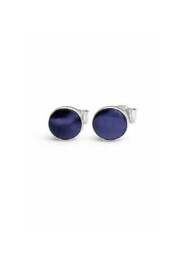 Aros Amatista Circular Plata 950 1 cm Mujer Elegantes Piedra Violeta. Plateado 0