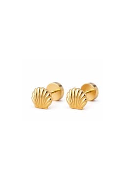 Aros Abridores Ostras 5mm Oro 14k Bebe Hipoalergenico Dorado 0