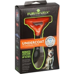 Cepillo Furminator Pelo Corto Medium para Perro Naranjo