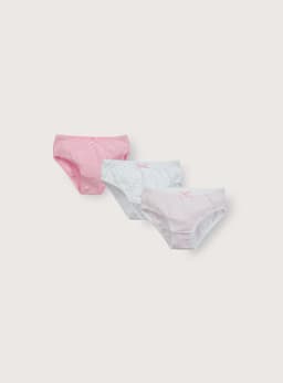 Set de tres calzones con estampado de nina Rosado M