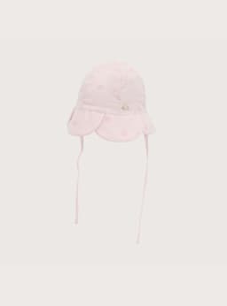 Gorro Con Amarras Rosado Bebe Nina S