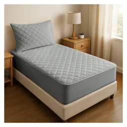 CUBRE COLCHON 1,5 PLAZAS IMPERMEABLE Gris