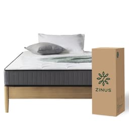 Colchon Zinus 1 Plaza 90x190x20cm Espuma y Resortes Pocket Blanco