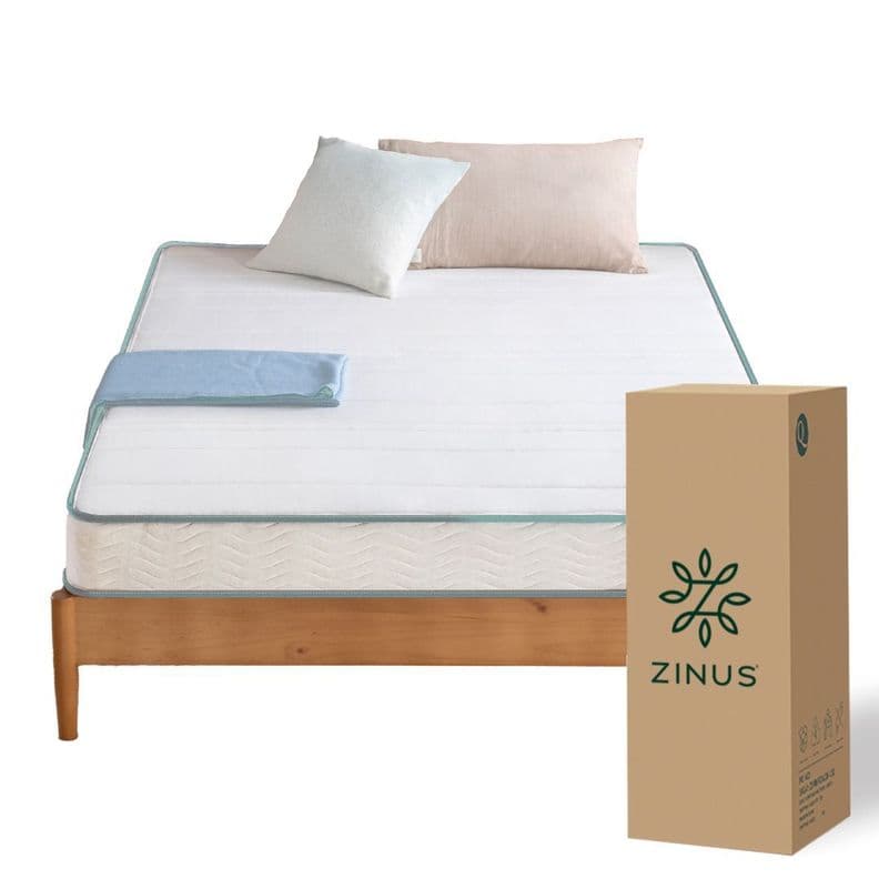 Colchon Zinus en Caja 1 Plaza 90x190x15cm de Resortes Bonell Blanco