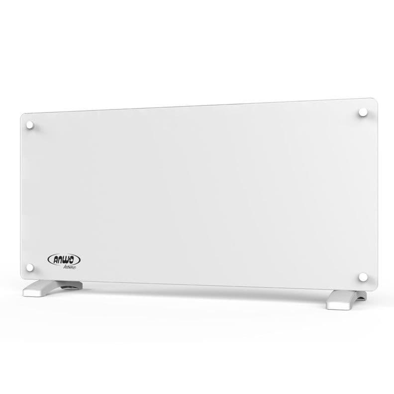 Estufa Electrica Anwo Panel Convectivo Vidrio 2000W Programable con Wifi NDFL.2000V Blanco