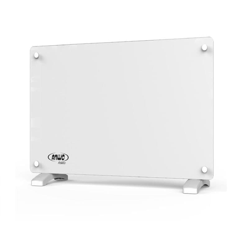 Estufa Electrica Anwo Panel Convectivo Vidrio 1000W Programable con Wifi NDFL.1000V Blanco