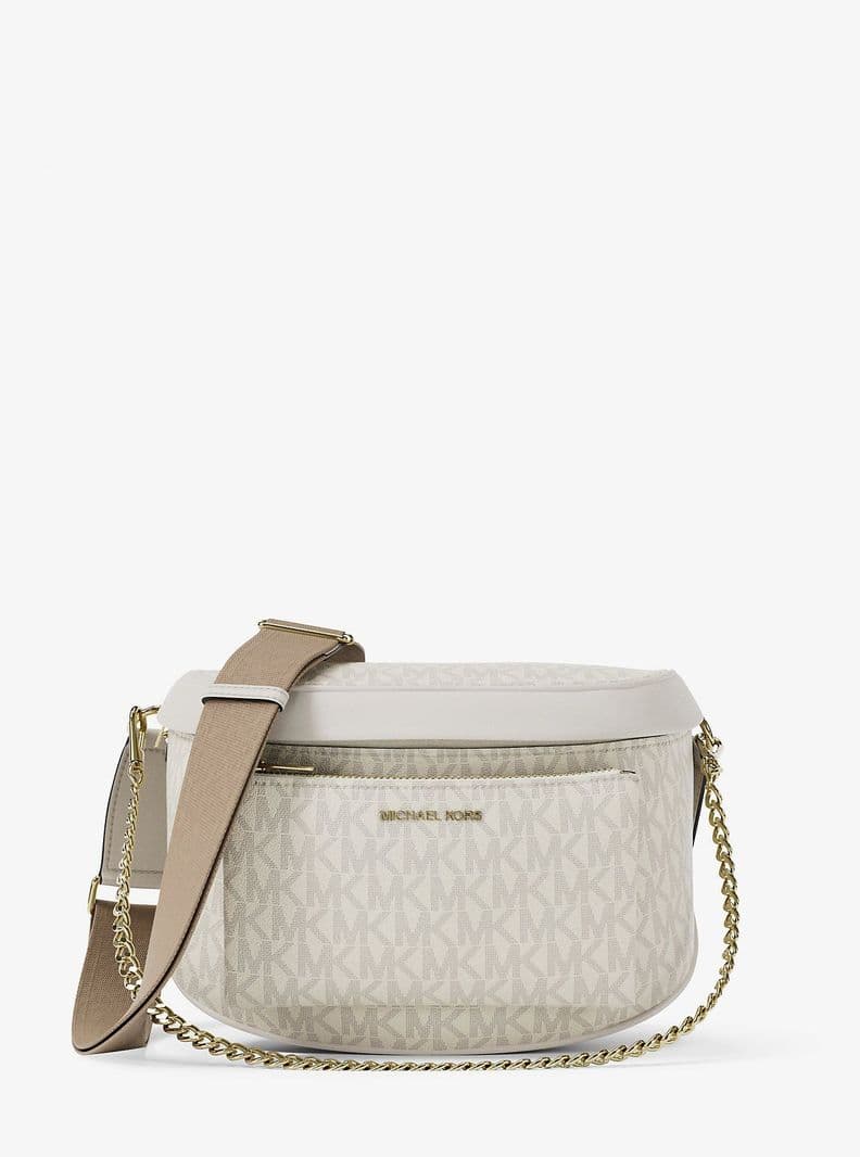 Banano Michael Kors Slater Signature Logo Rosa Crema