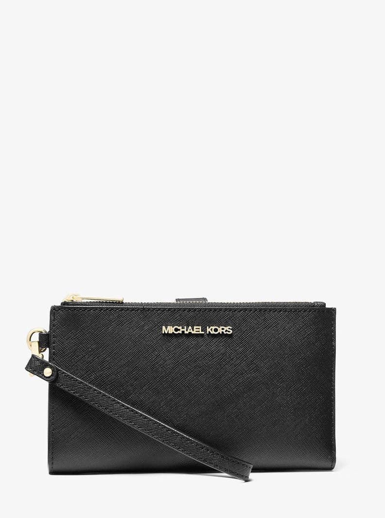 Billetera Michael Kors Jet Set Travel Signature Negro Mate