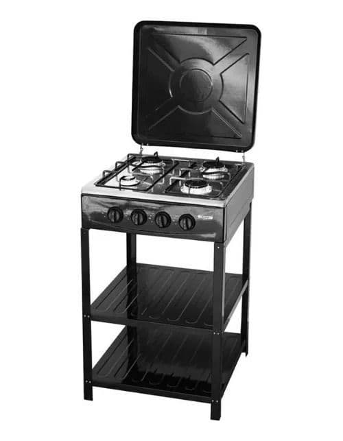 Cocina Encimera 4 Platos 4 Quemadores Con Patas Negro