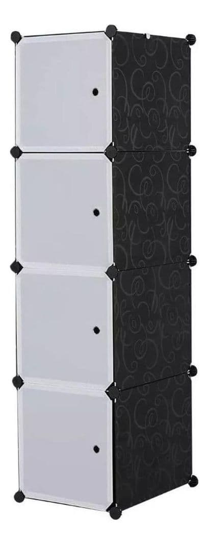 Organizador Closet Ropero Hogar 4 Modulos 127x32x44 CM Negro