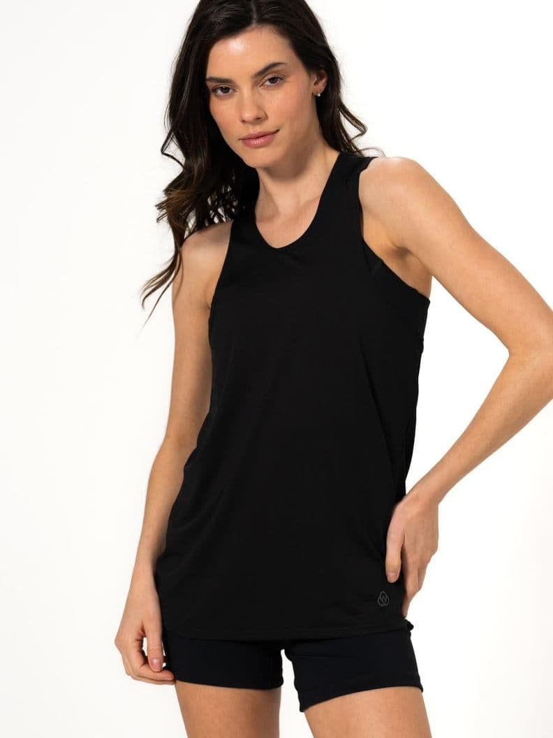 Polera Tank Cloe Rec Negro Mujer XS