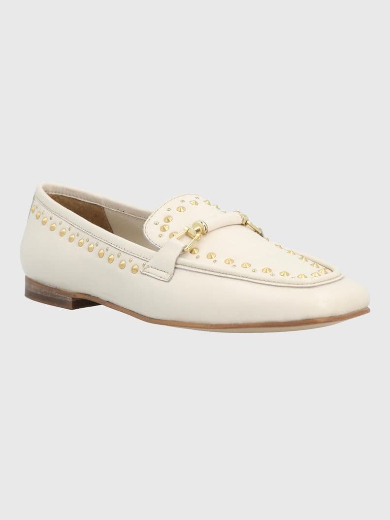 Mocasin Cuero Mujer Golden Days Blanco 38