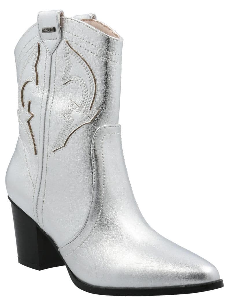 Botin Betis Mujer Plateado Plateado Metalico 39