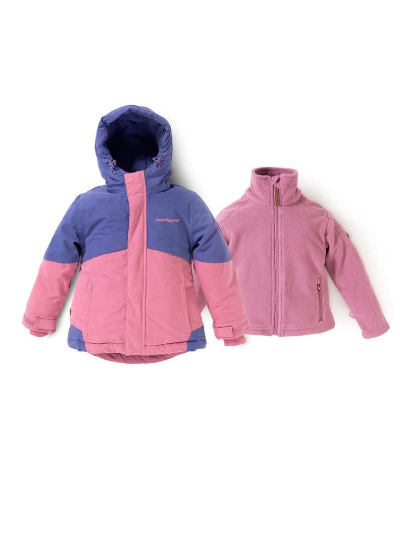 Parka Waterproof 3 en 1 Optimus Nina Rosado 6