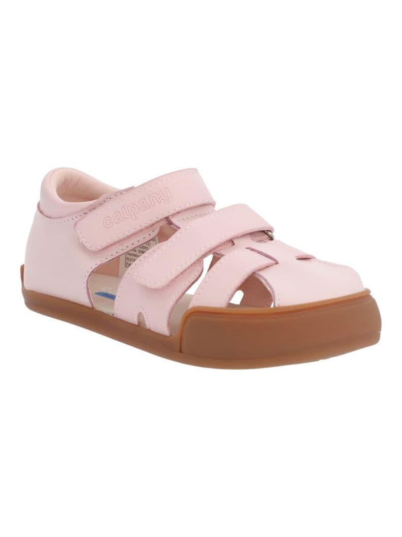 Sandalia Cuero Ergonomica Nina Kentucky Rosado Calpany 28