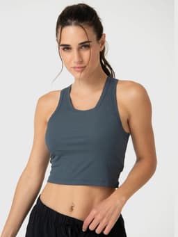 Polera Mujer Modal Rib Aloe Gris Gris Oscuro XS