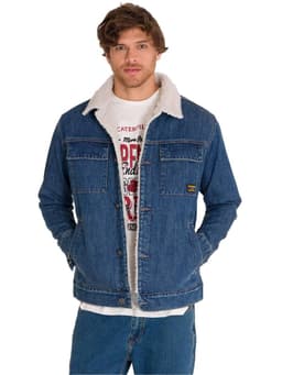 Chaqueta Sherpa Lined Work Unisex Denim Acero XS