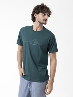 Polera Manga Corta Hombre Logo Core Verde M