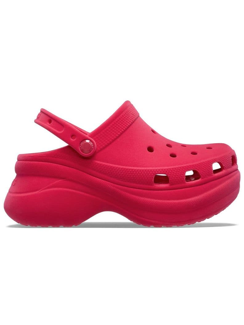 Zueco Plataforma Mujer Bae Clog Velvet Rojo 36